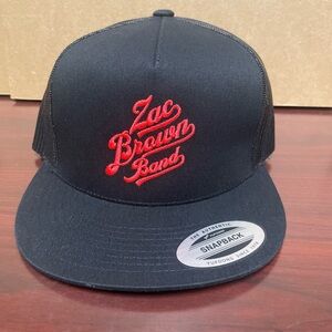 Zac Brown Band VIP Sphere Vegas Concert Black Mesh Snapback Trucker Hat Cap NEW